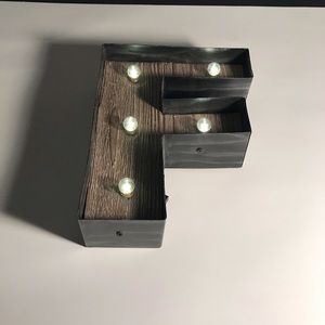 12inch Vintage marquee letter F